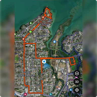 Map of Derek's route