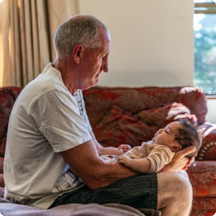 Grandad and grandchild