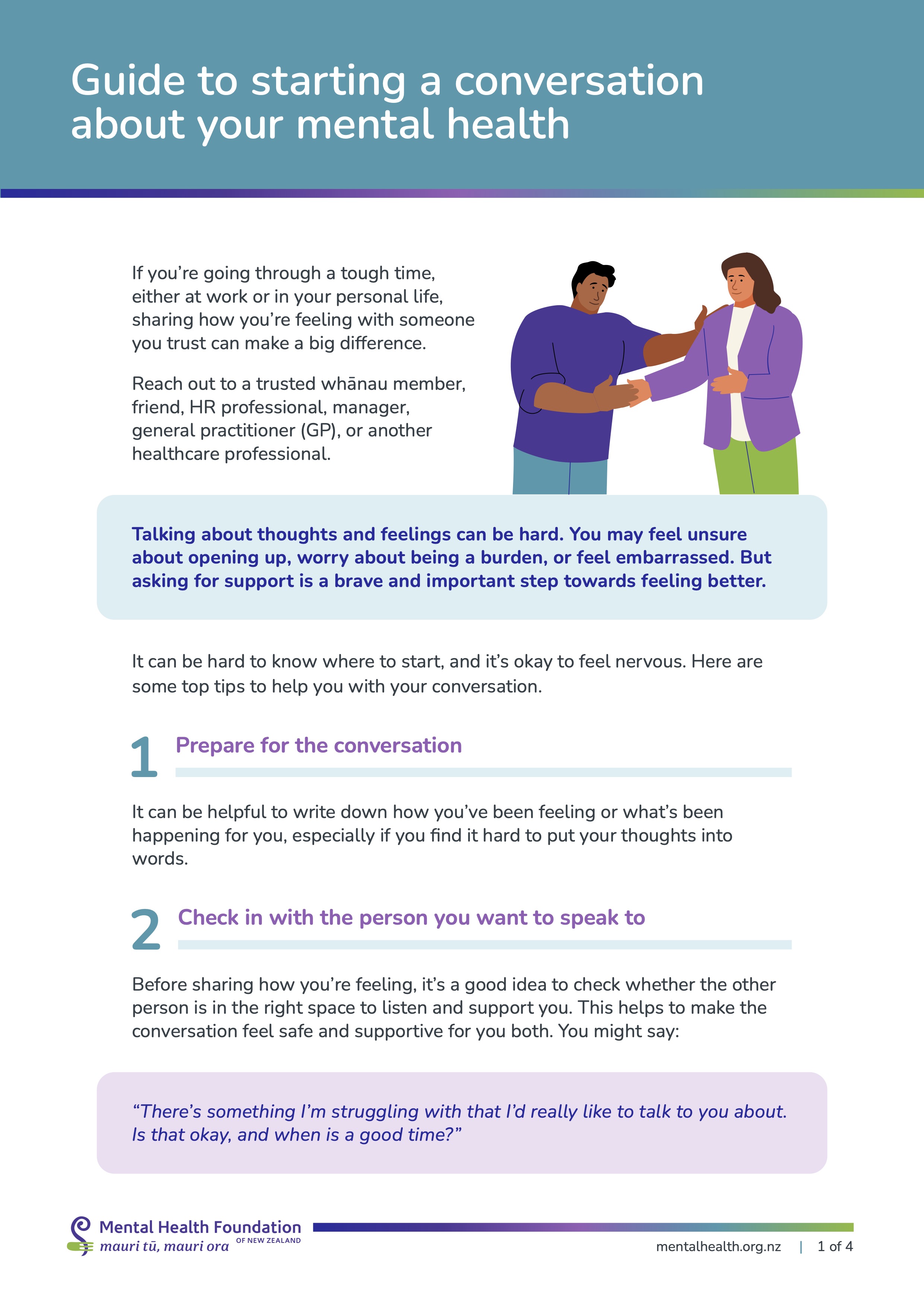 Guide To Starting A Conversation About Your Mental Health