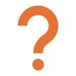 Orange question mark
