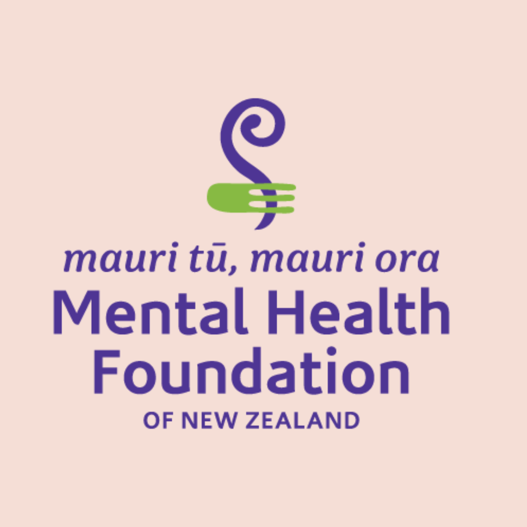 Logo of Mental Health Foundation on a pale pink background.